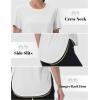 imageMAGCOMSEN Women Workout Short Sleeve Tops UPF 50 Sun T Shirt Quick Dry Moisture Wicking Shirts for Yoga Running HikingWhite