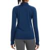 imageMAGCOMSEN Womens UPF 50 Athletic Jackets Full Zip Lightweight Workout Jacket SPF Sun Protection Shirts Hiking RunningDarkblue