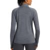 imageMAGCOMSEN Womens UPF 50 Athletic Jackets Full Zip Lightweight Workout Jacket SPF Sun Protection Shirts Hiking RunningGray