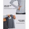 imageMAGCOMSEN Womens UPF 50 Athletic Jackets Full Zip Lightweight Workout Jacket SPF Sun Protection Shirts Hiking RunningLtgray