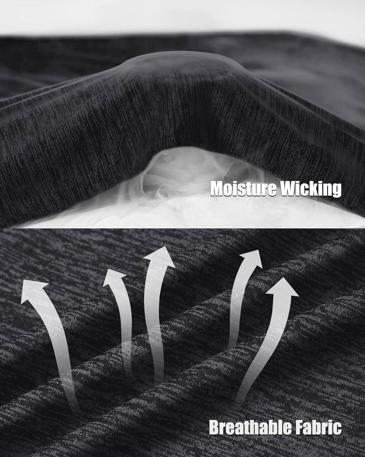 imageMAGCOMSEN Mens Workout T Shirts Athletic Short Sleeve Crew Neck Tee Lightweight Dry Fit Running Gym ShirtsBlack