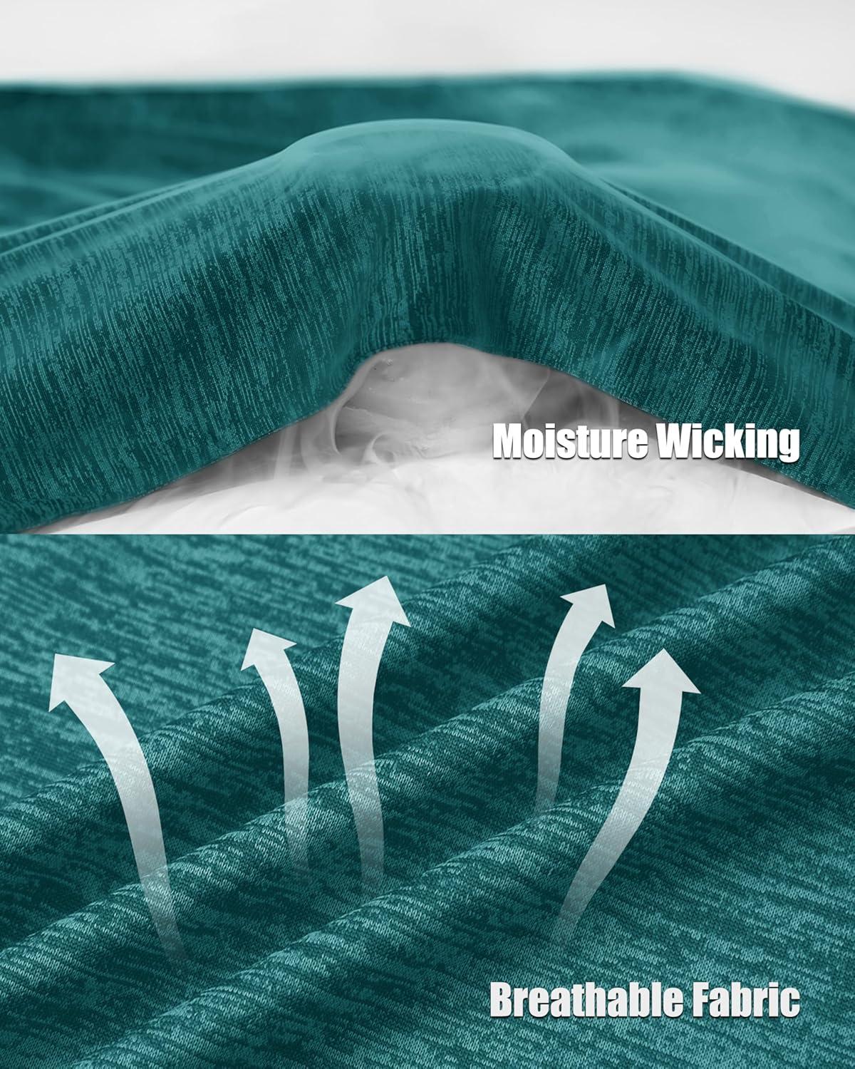 imageMAGCOMSEN Mens Workout T Shirts Athletic Short Sleeve Crew Neck Tee Lightweight Dry Fit Running Gym ShirtsJade Green