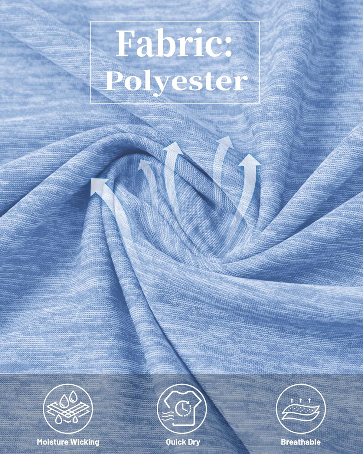 imageMAGCOMSEN Mens Workout T Shirts Athletic Short Sleeve Crew Neck Tee Lightweight Dry Fit Running Gym ShirtsLight Blue