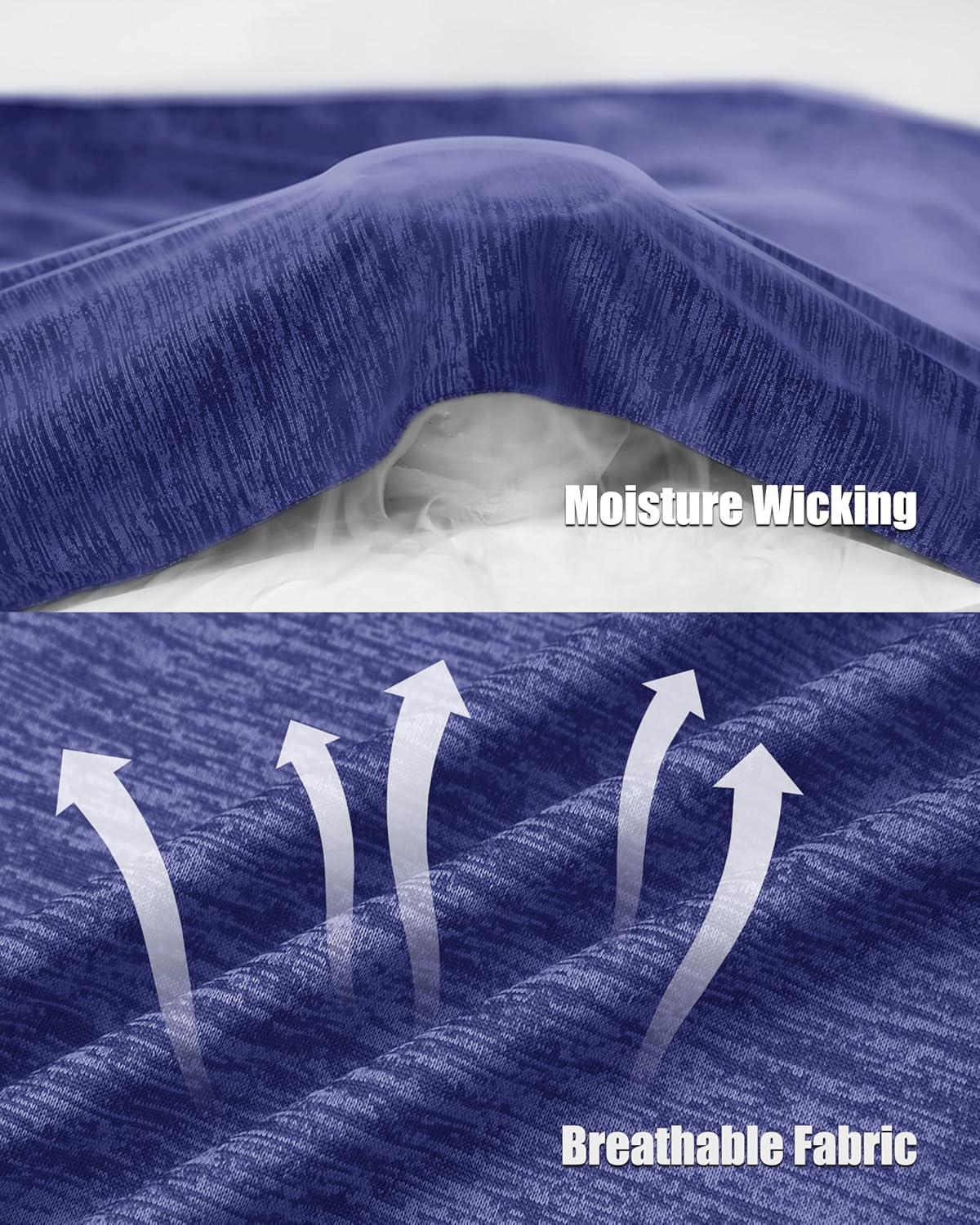 imageMAGCOMSEN Mens Workout T Shirts Athletic Short Sleeve Crew Neck Tee Lightweight Dry Fit Running Gym ShirtsViolet