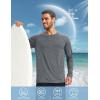 imageMAGCOMSEN Mens Long Sleeve Shirts UPF 50 Sun Protection Dry Fit Shirts Athletic Fishing Hiking Workout Rash GuardDark Grey
