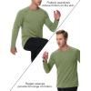 imageMAGCOMSEN Mens Long Sleeve Shirts UPF 50 Sun Protection Dry Fit Shirts Athletic Fishing Hiking Workout Rash GuardGreen