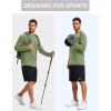 imageMAGCOMSEN Mens Long Sleeve Shirts UPF 50 Sun Protection Dry Fit Shirts Athletic Fishing Hiking Workout Rash GuardGreen