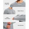 imageMAGCOMSEN Mens Long Sleeve Shirts UPF 50 Sun Protection Dry Fit Shirts Athletic Fishing Hiking Workout Rash GuardLight Grey