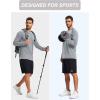imageMAGCOMSEN Mens Long Sleeve Shirts UPF 50 Sun Protection Dry Fit Shirts Athletic Fishing Hiking Workout Rash GuardLight Grey