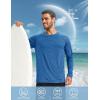 imageMAGCOMSEN Mens Long Sleeve Shirts UPF 50 Sun Protection Dry Fit Shirts Athletic Fishing Hiking Workout Rash GuardSea Blue