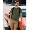 imageMAGCOMSEN Mens TShirts Short Sleeve Cotton Crew Neck Soft Breathable T Shirts Casual Plain Classic Summer TeesArmy Green