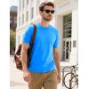 imageMAGCOMSEN Mens TShirts Short Sleeve Cotton Crew Neck Soft Breathable T Shirts Casual Plain Classic Summer TeesAzure