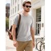 imageMAGCOMSEN Mens TShirts Short Sleeve Cotton Crew Neck Soft Breathable T Shirts Casual Plain Classic Summer TeesBeige