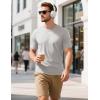 imageMAGCOMSEN Mens TShirts Short Sleeve Cotton Crew Neck Soft Breathable T Shirts Casual Plain Classic Summer TeesBeige