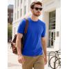 imageMAGCOMSEN Mens TShirts Short Sleeve Cotton Crew Neck Soft Breathable T Shirts Casual Plain Classic Summer TeesColor Blue
