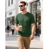 imageMAGCOMSEN Mens TShirts Short Sleeve Cotton Crew Neck Soft Breathable T Shirts Casual Plain Classic Summer TeesDark Green