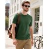 imageMAGCOMSEN Mens TShirts Short Sleeve Cotton Crew Neck Soft Breathable T Shirts Casual Plain Classic Summer TeesDark Green