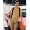 imageMAGCOMSEN Mens TShirts Short Sleeve Cotton Crew Neck Soft Breathable T Shirts Casual Plain Classic Summer TeesEarthy Yellow