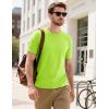 imageMAGCOMSEN Mens TShirts Short Sleeve Cotton Crew Neck Soft Breathable T Shirts Casual Plain Classic Summer TeesFluorescent Green