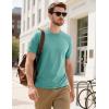 imageMAGCOMSEN Mens TShirts Short Sleeve Cotton Crew Neck Soft Breathable T Shirts Casual Plain Classic Summer TeesGrey Green