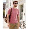 imageMAGCOMSEN Mens TShirts Short Sleeve Cotton Crew Neck Soft Breathable T Shirts Casual Plain Classic Summer TeesGrey Pink