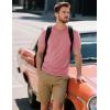 imageMAGCOMSEN Mens TShirts Short Sleeve Cotton Crew Neck Soft Breathable T Shirts Casual Plain Classic Summer TeesGrey Pink
