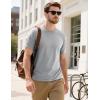 imageMAGCOMSEN Mens TShirts Short Sleeve Cotton Crew Neck Soft Breathable T Shirts Casual Plain Classic Summer TeesLight Grey