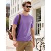 imageMAGCOMSEN Mens TShirts Short Sleeve Cotton Crew Neck Soft Breathable T Shirts Casual Plain Classic Summer TeesLight Purple