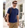 imageMAGCOMSEN Mens TShirts Short Sleeve Cotton Crew Neck Soft Breathable T Shirts Casual Plain Classic Summer TeesNavy