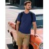 imageMAGCOMSEN Mens TShirts Short Sleeve Cotton Crew Neck Soft Breathable T Shirts Casual Plain Classic Summer TeesNavy