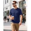 imageMAGCOMSEN Mens TShirts Short Sleeve Cotton Crew Neck Soft Breathable T Shirts Casual Plain Classic Summer TeesNavy