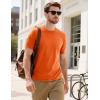 imageMAGCOMSEN Mens TShirts Short Sleeve Cotton Crew Neck Soft Breathable T Shirts Casual Plain Classic Summer TeesOrange