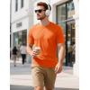 imageMAGCOMSEN Mens TShirts Short Sleeve Cotton Crew Neck Soft Breathable T Shirts Casual Plain Classic Summer TeesOrange