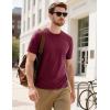 imageMAGCOMSEN Mens TShirts Short Sleeve Cotton Crew Neck Soft Breathable T Shirts Casual Plain Classic Summer TeesWine Red
