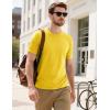 imageMAGCOMSEN Mens TShirts Short Sleeve Cotton Crew Neck Soft Breathable T Shirts Casual Plain Classic Summer TeesYellow