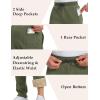 imageMAGCOMSEN Mens Winter Fleece Pants Sherpa Lined Sweatpants Thermal Warm Thicken Pants Active Joggers with 3 PocketsArmy Green