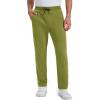imageMAGCOMSEN Mens Winter Fleece Pants Sherpa Lined Sweatpants Thermal Warm Thicken Pants Active Joggers with 3 PocketsAvocado Green