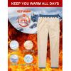 imageMAGCOMSEN Mens Winter Fleece Pants Sherpa Lined Sweatpants Thermal Warm Thicken Pants Active Joggers with 3 PocketsGrey Blue