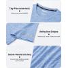 imageMAGCOMSEN Mens Workout T Shirts Athletic Short Sleeve Crew Neck Tee Lightweight Dry Fit Running Gym ShirtsLight Blue