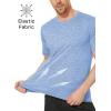 imageMAGCOMSEN Mens Workout T Shirts Athletic Short Sleeve Crew Neck Tee Lightweight Dry Fit Running Gym ShirtsLight Blue