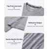 imageMAGCOMSEN Mens Workout T Shirts Athletic Short Sleeve Crew Neck Tee Lightweight Dry Fit Running Gym ShirtsLight Grey
