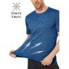 imageMAGCOMSEN Mens Workout T Shirts Athletic Short Sleeve Crew Neck Tee Lightweight Dry Fit Running Gym ShirtsMedium Blue