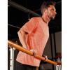 imageMAGCOMSEN Mens Workout T Shirts Athletic Short Sleeve Crew Neck Tee Lightweight Dry Fit Running Gym ShirtsOrange