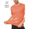 imageMAGCOMSEN Mens Workout T Shirts Athletic Short Sleeve Crew Neck Tee Lightweight Dry Fit Running Gym ShirtsOrange