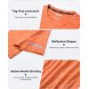 imageMAGCOMSEN Mens Workout T Shirts Athletic Short Sleeve Crew Neck Tee Lightweight Dry Fit Running Gym ShirtsOrange