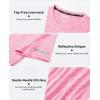 imageMAGCOMSEN Mens Workout T Shirts Athletic Short Sleeve Crew Neck Tee Lightweight Dry Fit Running Gym ShirtsPink