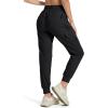 imageMAGCOMSEN Womens Cargo Joggers Lightweight Quick Dry Hiking Pants UPF 50 Athletic Workout Travel Joggers Zipper PocketsBlack