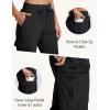 imageMAGCOMSEN Womens Cargo Joggers Lightweight Quick Dry Hiking Pants UPF 50 Athletic Workout Travel Joggers Zipper PocketsBlack
