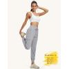 imageMAGCOMSEN Womens Cargo Joggers Lightweight Quick Dry Hiking Pants UPF 50 Athletic Workout Travel Joggers Zipper PocketsLight Gray