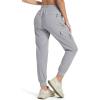 imageMAGCOMSEN Womens Cargo Joggers Lightweight Quick Dry Hiking Pants UPF 50 Athletic Workout Travel Joggers Zipper PocketsLight Gray